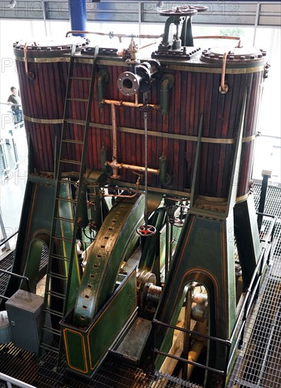 James Watt Steam engine produced in Birmingham England for Sewage pumping 1884