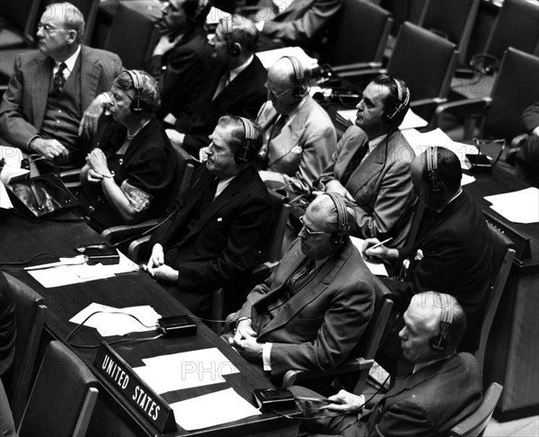 Photograph taken during a session of the United Nations General Assembly