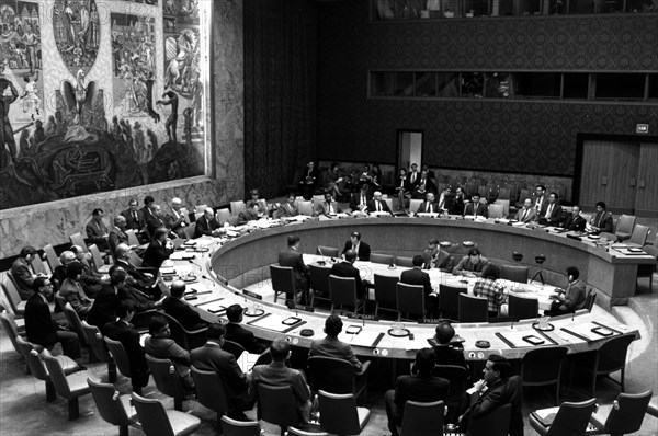 Photograph taken during a session of the United Nations General Assembly