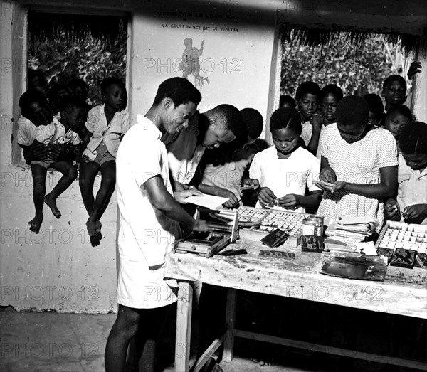 Photograph taken of a primary school in the French Togoland