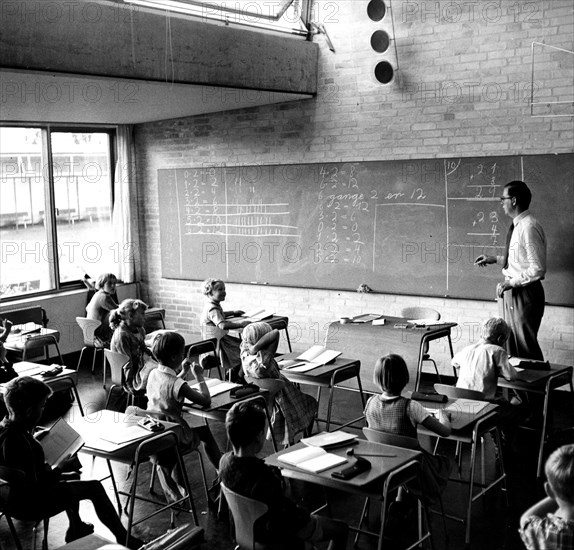 Photograph of a classroom inside of the Rygaards International School, a private Christian/Catholic international school in Copenhagen, Denmark