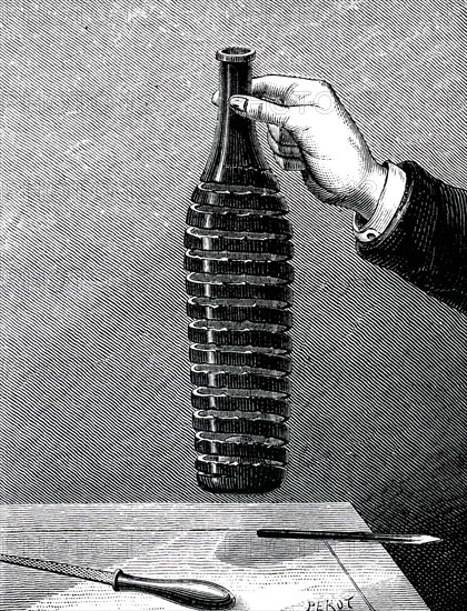 Elasticity by flexure: glass bottle as a spring