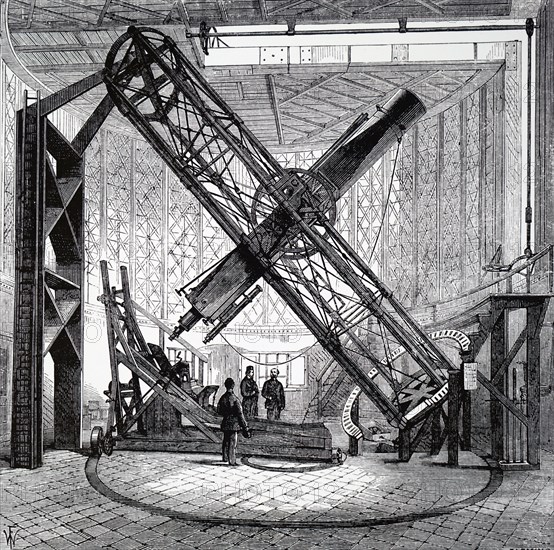 The interior of the Royal Observatory, Greenwich, an observatory situated on a hill in Greenwich Park, overlooking the River Thames