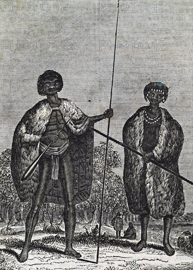 Engraving of native Australians