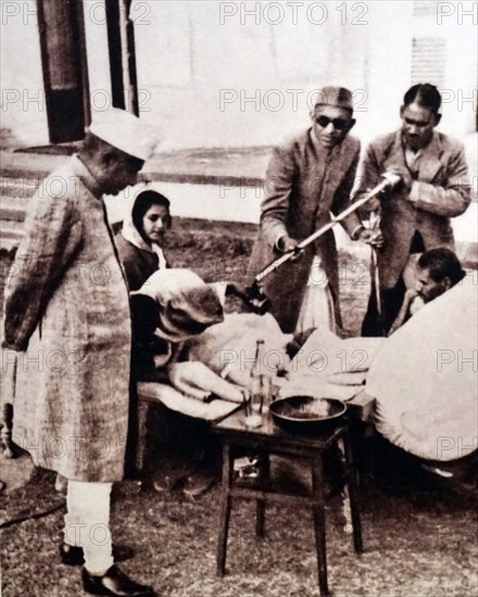 radio broadcast during a hunger strike by Mohandas Karamchand Gandhi