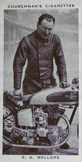 Churchman Kings of Speed Series cigarette card depicting Edward Ambrose Mellors