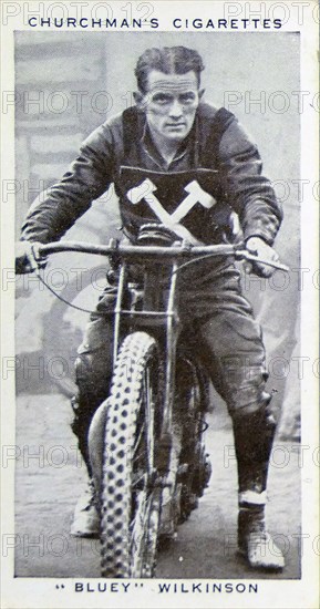 Churchman Kings of Speed Series cigarette card depicting Arther George 'Bluey' Wilkinson