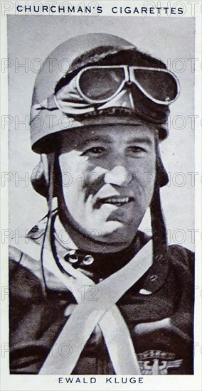 Churchman Kings of Speed Series cigarette card depicting Ewald Kluge