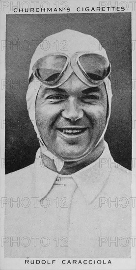 Churchman Kings of Speed Series cigarette card depicting Otto Wilhelm Rudolf Caracciola