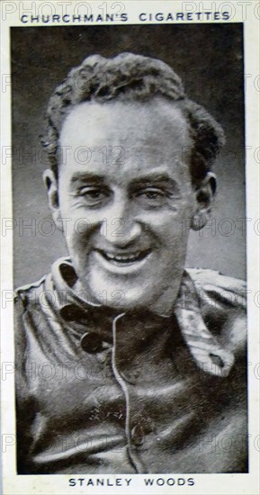 Churchman Kings of Speed Series cigarette card depicting Stanley Woods