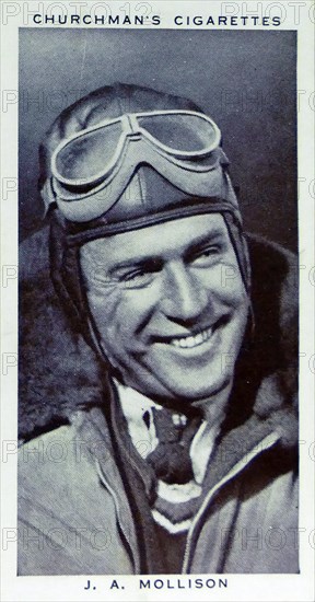 Churchman Kings of Speed Series cigarette card depicting James Allan Mollison