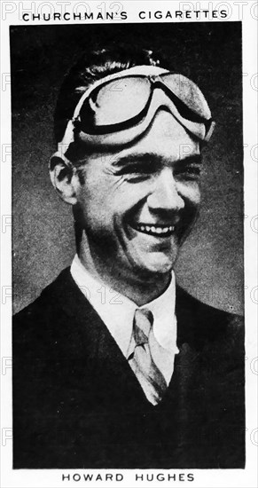 Churchman Kings of Speed Series cigarette card depicting Howard Robard Hughes Jr