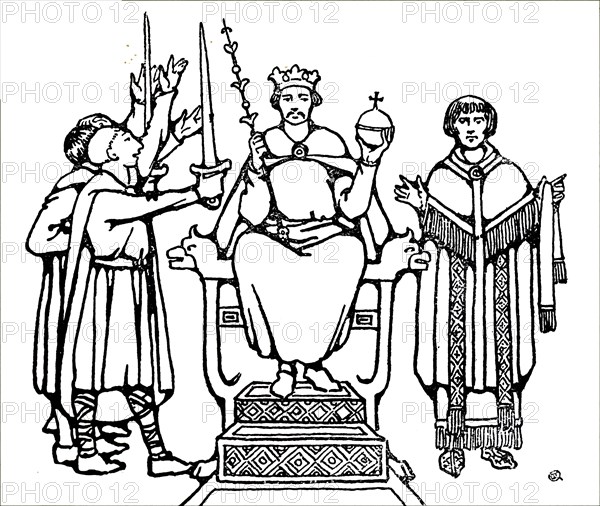 The coronation of King Harold Godwinson