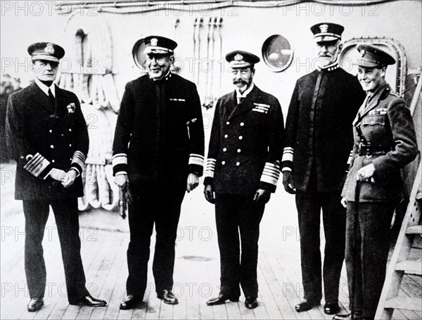 Photograph of US Admirals with King George V