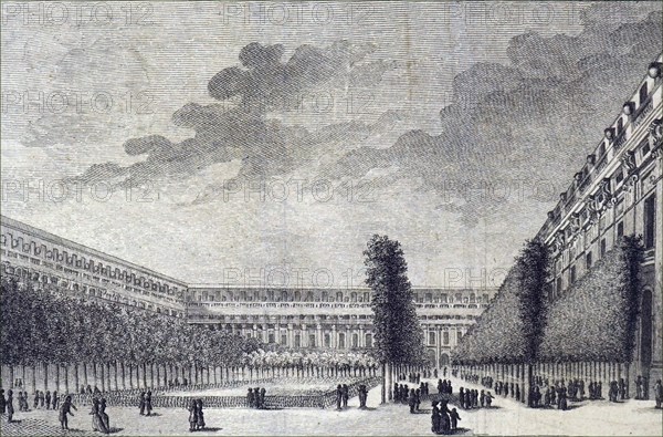 The gardens of the Palais Royal in Paris