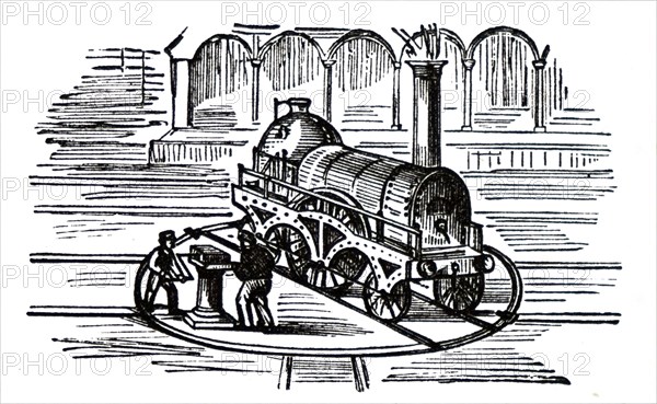 An engine turntable