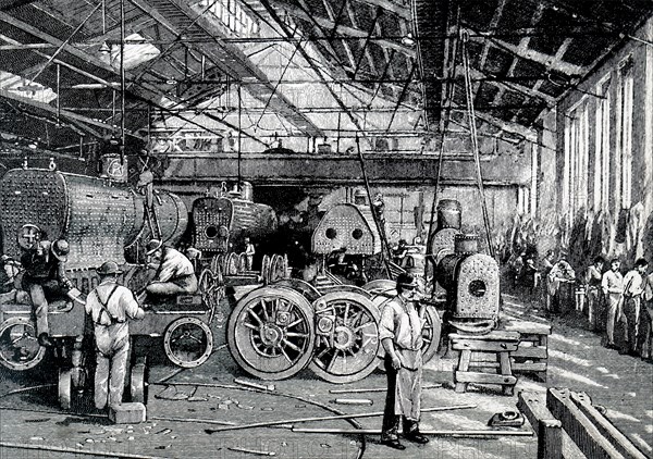 The erecting shop of the Baldwin Locomotive Works, Philadelphia