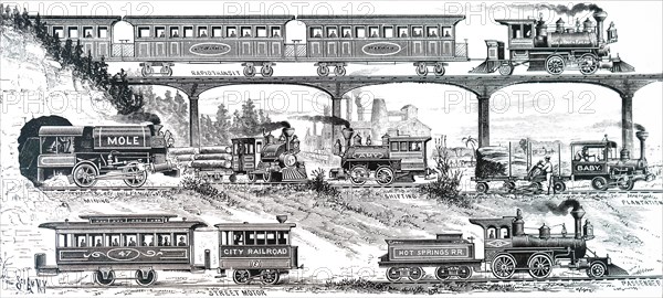 Various light-duty locomotives built by H