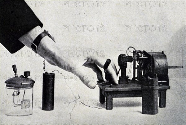 Photograph of what is thought to be the first wireless set invented by David Edward Hughes