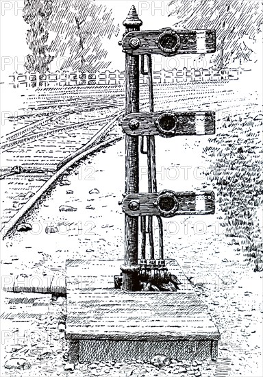 A Dwarf Semaphore Signal and Split Switch on an American Railroad