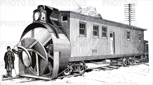 The Caldwell 'Cyclone Steam Snowplough'