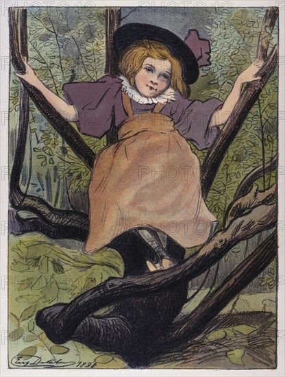 Kacia' a girl in a tree, 1898