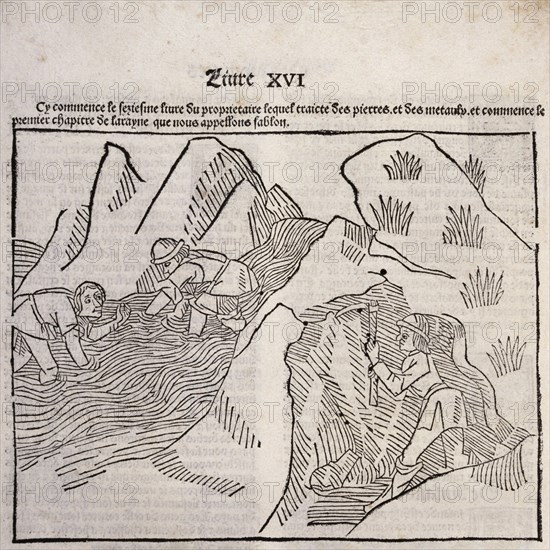 gold miners depicted by Bartholomeus Anglicus