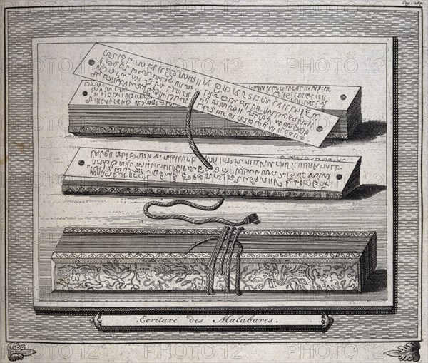 Writing and writing case from Dutch Malabar, a former Dutch colony in India