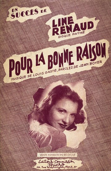 Line Renaud sings 'Pour La Bonne Raison' 1950