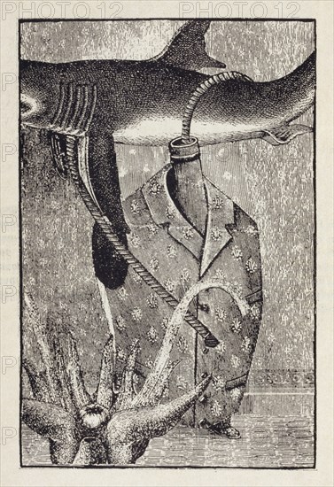 illustration by Max Ernst, for 'Misfortunes of the Immortals'