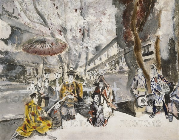 Japanese Scene, painted in 1917, by Max Jacob