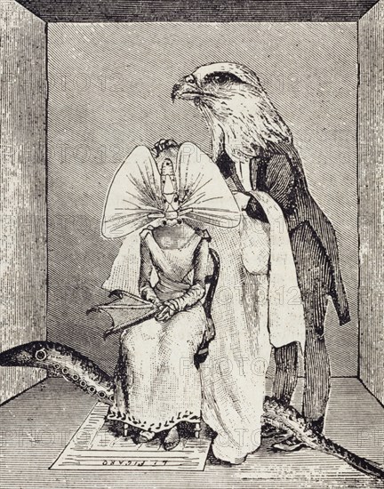 illustration by Max Ernst, for 'Misfortunes of the Immortals'