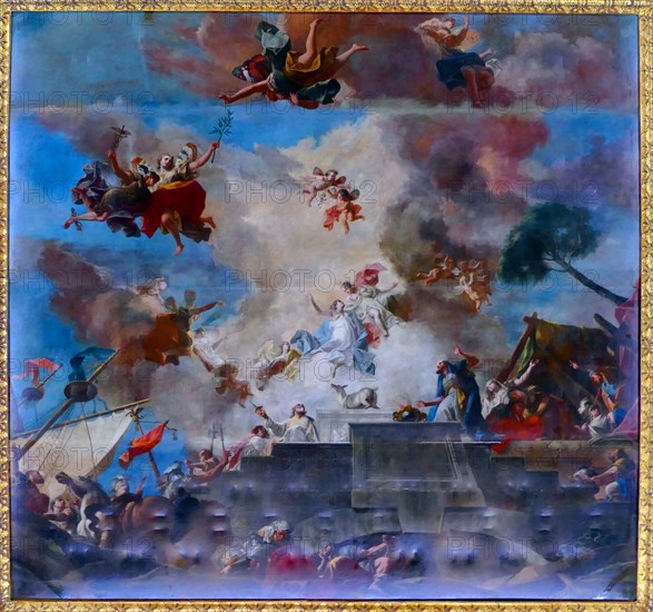 Ceiling painting within the Winter Palace in Saint Petersburg, Russia, which was, from 1732 to 1917, the official residence of the Russian monarchs