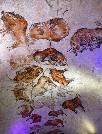 Cave painting found in the Cave of Altamira, located in Cantabria, Spain, dating from the Upper Paleolithic period