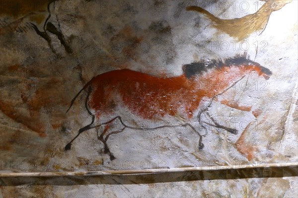 Cave painting found in the Cave of Altamira, located in Cantabria, Spain, dating from the Upper Paleolithic period