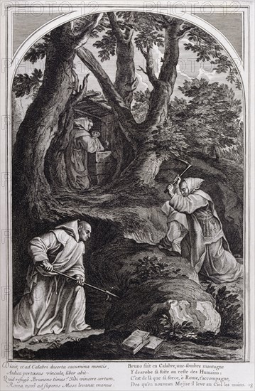 Illustration from 'La vie de St Bruno, fondateur de l'ordre des Chartreux' Paris 1660