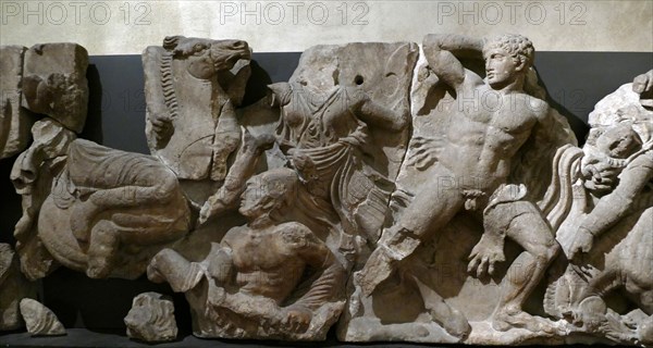 The Bassae Frieze comprises a series of relief marble sculptures from the Temple of Apollo Epikourios at Bassae, Greece