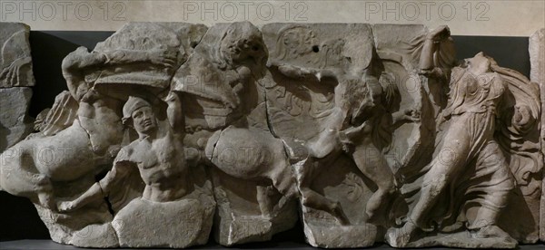 The Bassae Frieze comprises a series of relief marble sculptures from the Temple of Apollo Epikourios at Bassae, Greece