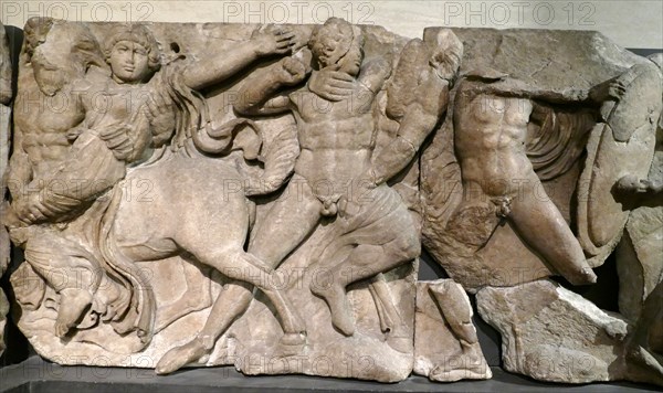 The Bassae Frieze comprises a series of relief marble sculptures from the Temple of Apollo Epikourios at Bassae, Greece