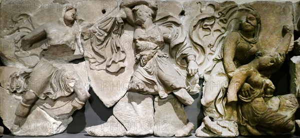 The Bassae Frieze comprises a series of relief marble sculptures from the Temple of Apollo Epikourios at Bassae, Greece