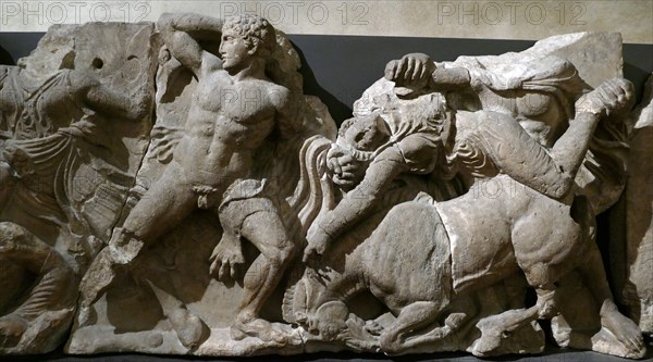 The Bassae Frieze comprises a series of relief marble sculptures from the Temple of Apollo Epikourios at Bassae, Greece