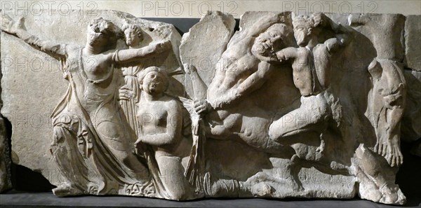 The Bassae Frieze comprises a series of relief marble sculptures from the Temple of Apollo Epikourios at Bassae, Greece