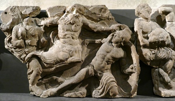 The Bassae Frieze comprises a series of relief marble sculptures from the Temple of Apollo Epikourios at Bassae, Greece