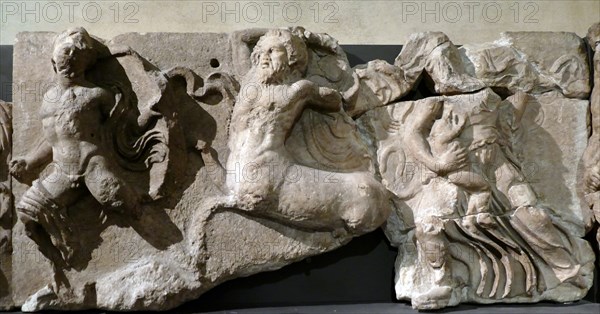 The Bassae Frieze comprises a series of relief marble sculptures from the Temple of Apollo Epikourios at Bassae, Greece