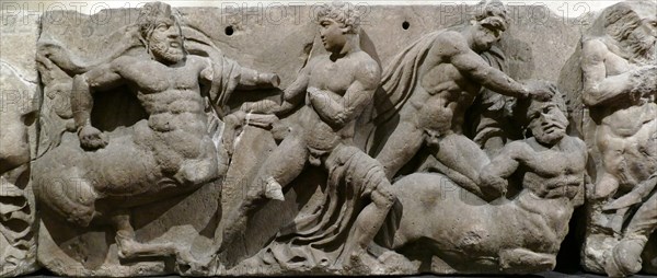 The Bassae Frieze comprises a series of relief marble sculptures from the Temple of Apollo Epikourios at Bassae, Greece