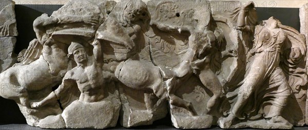 The Bassae Frieze comprises a series of relief marble sculptures from the Temple of Apollo Epikourios at Bassae, Greece