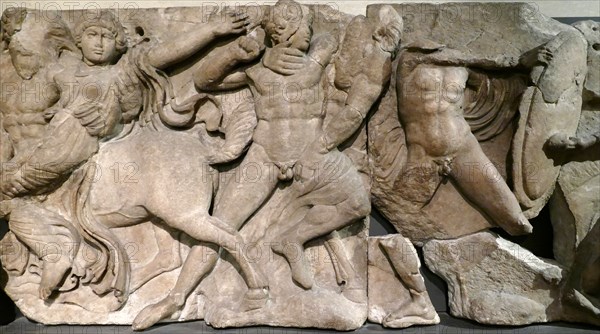 The Bassae Frieze comprises a series of relief marble sculptures from the Temple of Apollo Epikourios at Bassae, Greece