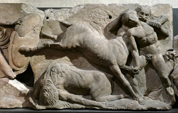 The Bassae Frieze comprises a series of relief marble sculptures from the Temple of Apollo Epikourios at Bassae, Greece