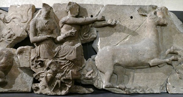 The Bassae Frieze comprises a series of relief marble sculptures from the Temple of Apollo Epikourios at Bassae, Greece