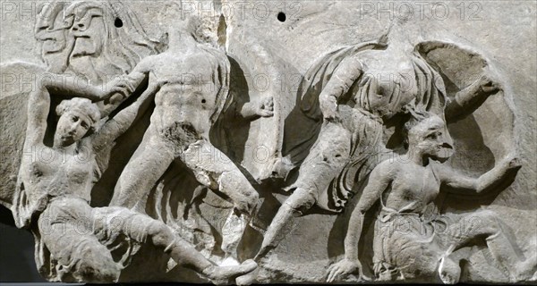 The Bassae Frieze comprises a series of relief marble sculptures from the Temple of Apollo Epikourios at Bassae, Greece